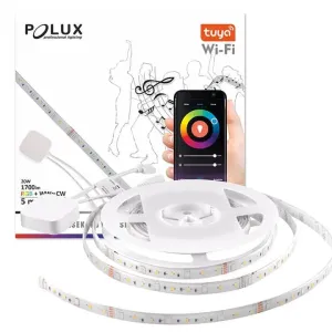 GOLDLUX (Polux) LED pásek LED Pasek 230V 20W RGB + CCT IP65 TUYA WIFI Smart 5m