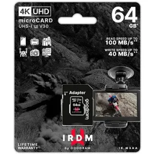 IRDM by GOODRAM 64GB MicroSD karta UHS I U3 + adaptér