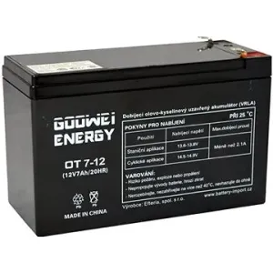 GOOWEI ENERGY Bezúdržbový olověný akumulátor OT7-12, 12V, 7Ah