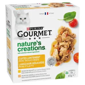 Gourmet Nature's Creations 8 x 85 g - kuře a krůta