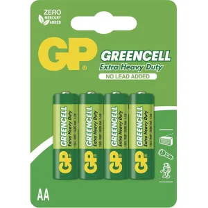GP Zinkochloridová baterie Greencell R6 (AA), 4 ks