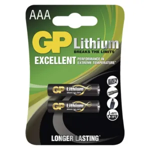 GP baterie lithiová HR03 (AAA), blistr 1022000412