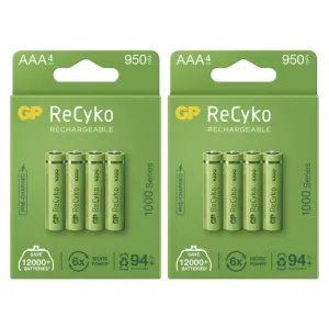 Nabíjecí baterie GP ReCyko 1000 AAA (HR03), 8 ks