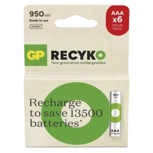 Nabíjecí baterie GP ReCyko 950 AAA (HR03), 6 ks