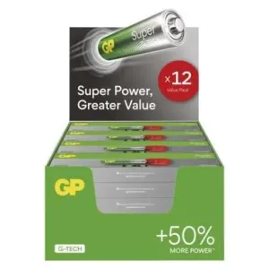 Alkalická baterie GP Super AAA (LR03), 288 ks, display box #5647116