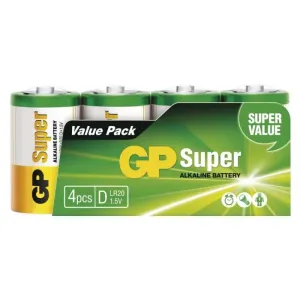 GP Alkalická baterie GP Super D (LR20), 4 ks