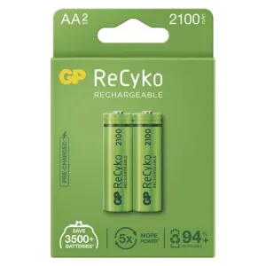 Baterie AA (R6) nabíjecí 1,2V/2100mAh GP Recyko 2ks