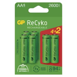 Nabíjecí baterie GP ReCyko 2700 AA (HR6), 6 ks