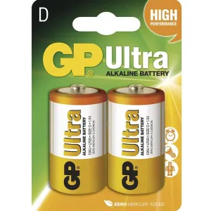 Alkalická baterie GP Ultra D (LR20), 2 ks #51877