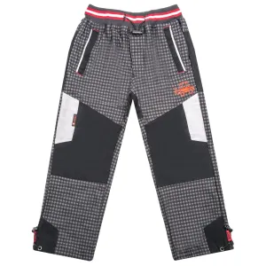 Chlapecké outdoorové kalhoty - GRACE B-84267, šedá/ červený pas Barva: Šedá, Velikost: 104