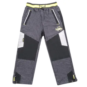 Chlapecké outdoorové kalhoty - GRACE B-84267, šedá/ žlutý pas Barva: Šedá, Velikost: 104