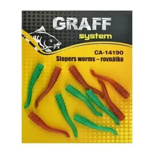 Graff Rovnátko Stopers worms Zelené/hnědé 10ks