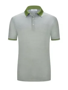 Nadměrná velikost: Gran Sasso, Polo tričko s kontrastními proužky na límci Zelená #4795629