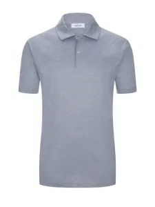 Nadměrná velikost: Gran Sasso, Polo tričko z mercerované bavlny s proužkem Fineliner Námořnická Modrá #4795300