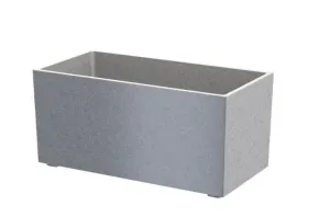 Granisil KUBI Obdélníkový granitový květináč 60 cm, šedý #564852