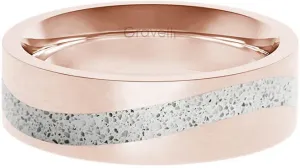 Gravelli Betonový prsten Curve bronzová/šedá GJRWRGG113 50 mm
