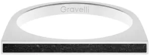 Gravelli Ocelový prsten s betonem One Side ocelová/antracitová GJRWSSA121 50 mm