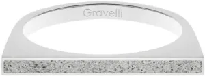 Gravelli Ocelový prsten s betonem One Side ocelová/šedá GJRWSSG121 50 mm