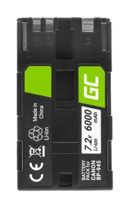 Green Cell Baterie BP-945 BP-911 pro Canon ES50 ES55 ES60 ES65 ES75 ES7000V G10 DM-XL1 Full Decoded, 7.2V 6000mAh CB75