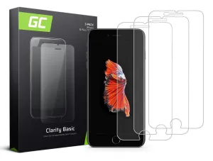Green Cell 3x tvrzené sklo GC Clarity pro Apple iPhone 6+ / 6S+ / 7+ / 8+ GLSET12