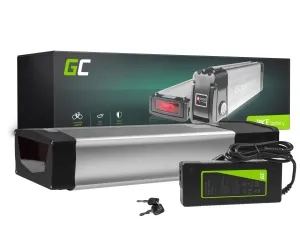 Green Cell® E-Bike Baterie 36V 20Ah Li-Ion Zadní rack s nabíječka EBIKE74STD