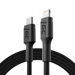 Green Cell kabel GC Výkon Stream USB-C - Lightning 100 cm s Power-Delivery (Apple MFi Certified) KABGC07