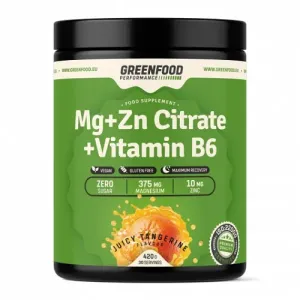 GreenFood Nutrition Performance MG+Zn Citrate + Vitamin B6 Juicy raspberry 420g