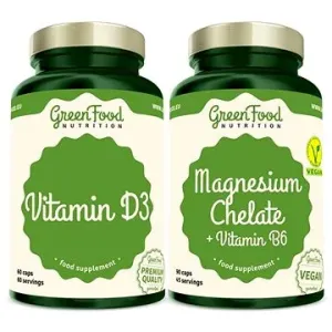 GreenFood Nutrition Magnesium Chelate 90cps + Vitamin D3 60cps