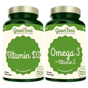 GreenFood Nutrition Omega 3 + Vitamin E 120cps +Vitamin D3 60cps