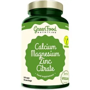 GREENFOOD NUTRITION Calcium Magnesium Zinc Citrate 120 kapslí