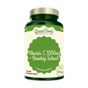 GreenFood Nutrition Vitamín C 1000mg + Extrakt ze šípků 60 kapslí