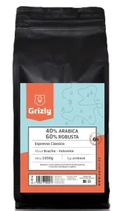 GRIZLY Pražená zrnková káva 40/60 Espresso Classico 1000 g #1157227