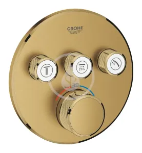 GROHE Grohtherm SmartControl Termostatická sprchová podomítková baterie, 3 ventily, kartáčovaný Cool Sunrise 29121GN0
