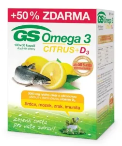 GreenSwan GS Omega 3 Citrus + D3 100+50 kapslí