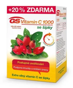 GreenSwan GS Vitamin C 1000 + šípky 100+20 tablet ZDARMA