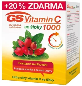 GreenSwan GS Vitamin C1000 + šípky 50+10 tablet