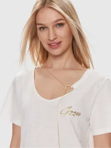 Guess dámské bílé tričko - S (G012) #5885713