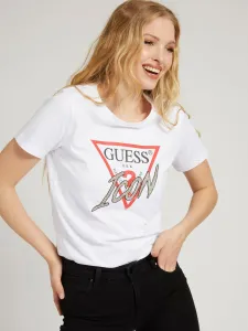 Guess dámské bílé tričko - M (G011) #1412708