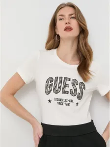 Guess dámské bílé tričko - M (G012) #1423722