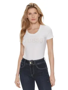 Guess dámské bílé tričko  - S (G011) #5920915