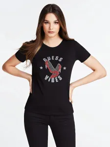 Guess dámské černé tričko - XS (JBLK) #1403495