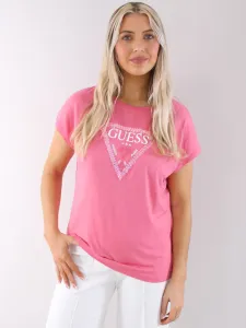 Guess dámské růžové tričko #4630377