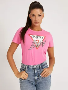 Guess dámské růžové tričko - S (G65C) #1412741
