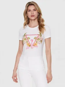 Guess dámské bílé tričko - XS (G011) #4180150