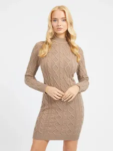 Guess dámské béžové pletené šaty - S (G1K8)
