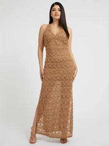 Guess dámské dlouhé hnědé šaty - M (A106)