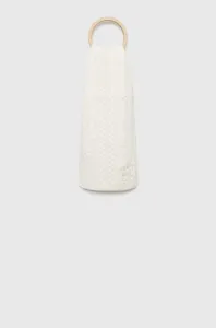Dětský šátek z vlněné směsi Guess bílá barva, s aplikací