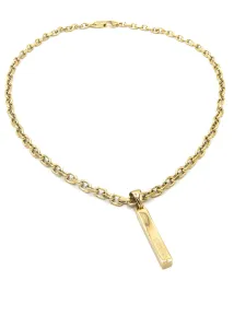 Guess Stylový pozlacený náhrdelník X Plate JUXN03001JWYGT/U