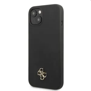 Pouzdro Guess 4G Silicone Metal Logo pro Apple iPhone 13, černé