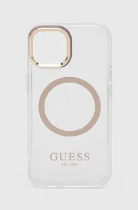 Guess GUHMP14SHTRMD Apple iPhone 14 gold hard case Metal Outline Magsafe